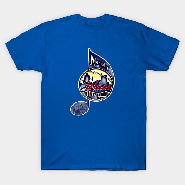 Memphis Blues Baseball T-Shirt by Kitta’s Shop